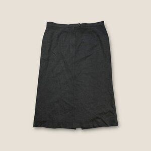 Vtg 80s-90s Sport Collection Acrylic Blend Midi Skirt Office Wear Charcoal 18